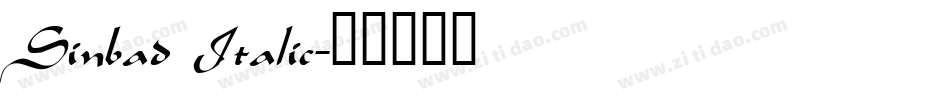 Sinbad Italic字体转换